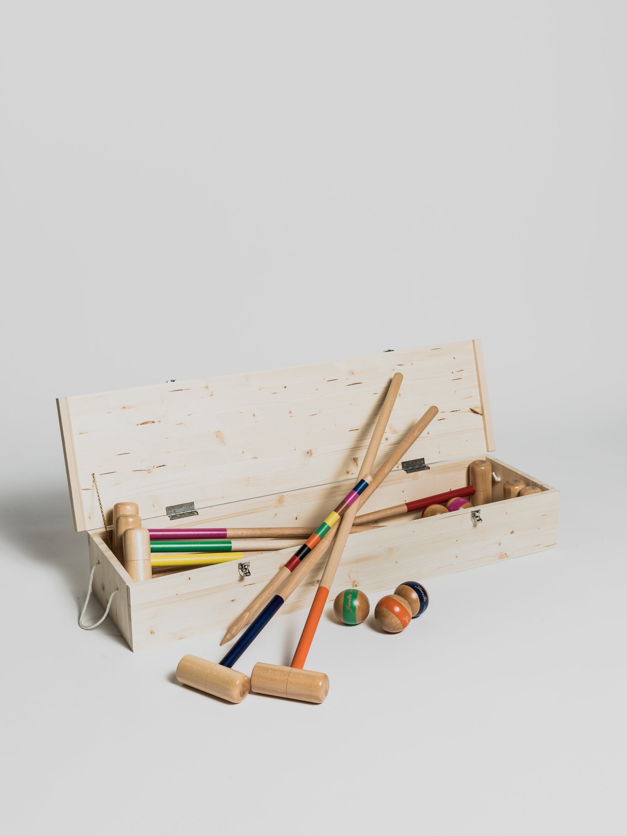 Croquet in Wooden Box - Natur Garden Game Jorelle