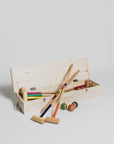 Croquet in Wooden Box - Natur Garden Game Jorelle 