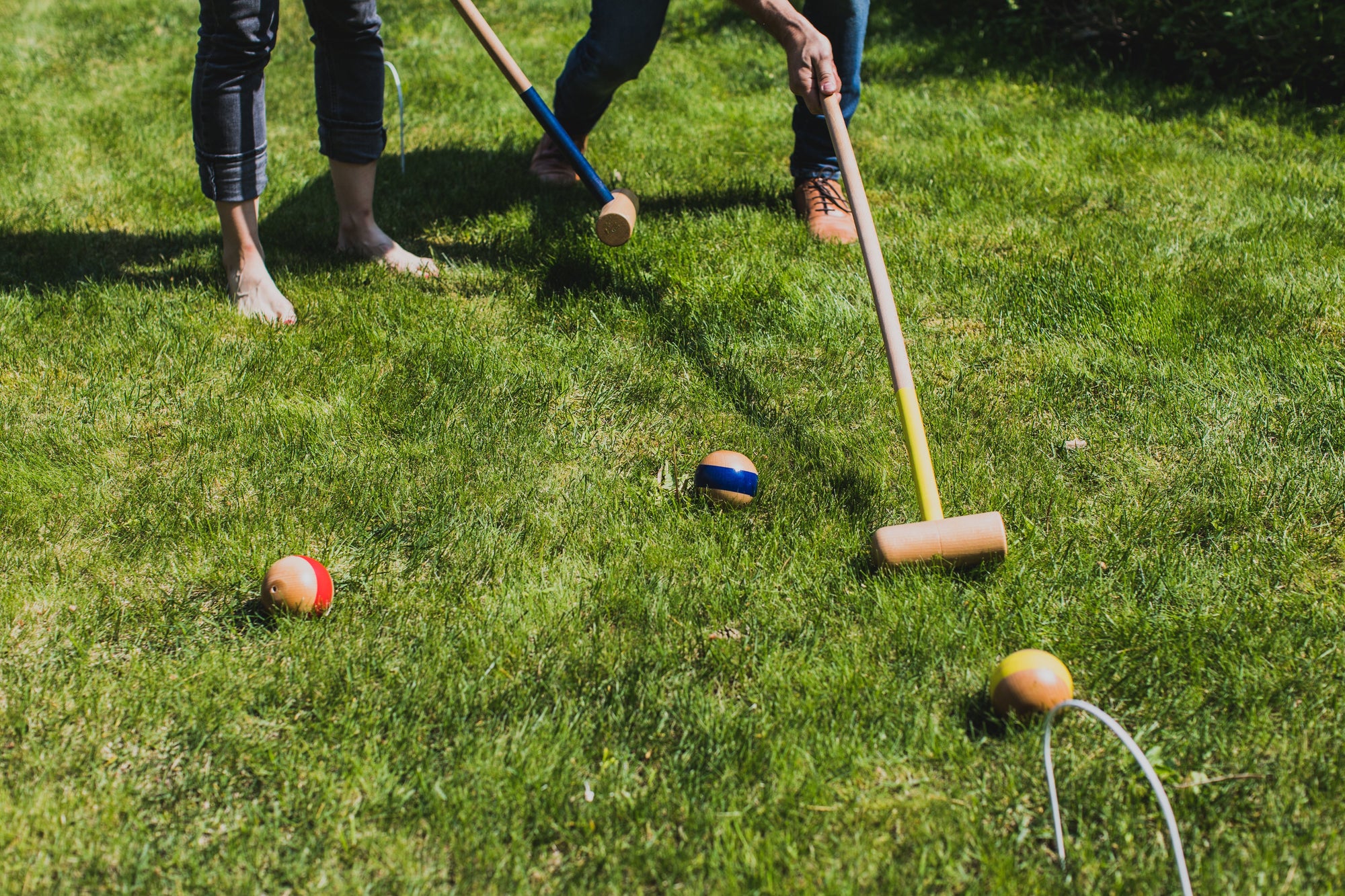 Croquet in Wooden Box - Natur Garden Game Jorelle