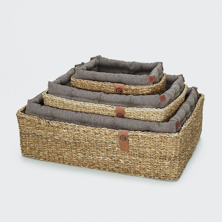 Dog Bed Hideaway - Herringbone Brown Dog Bed Cloud7