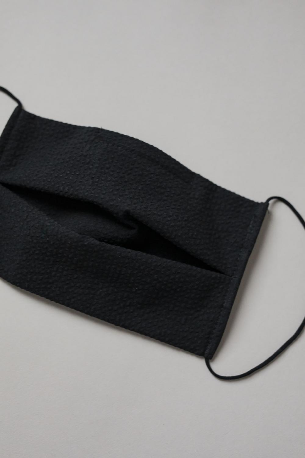 Face Cover - Seersucker Black Accessories Gauhar