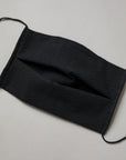 Face Cover - Seersucker Black Accessories Gauhar