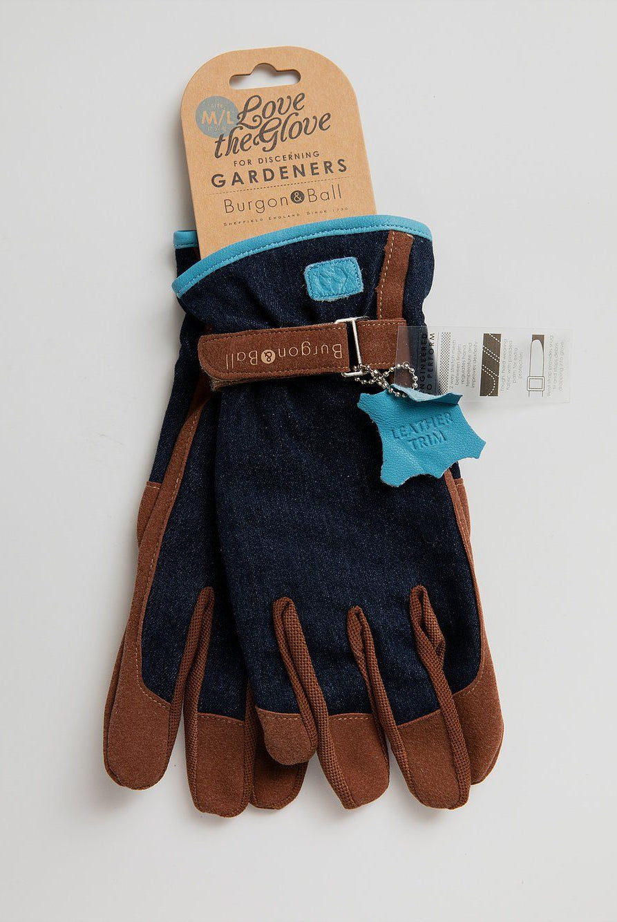 Gardening Glove - Blue Denim Women Gloves Burgon & Ball