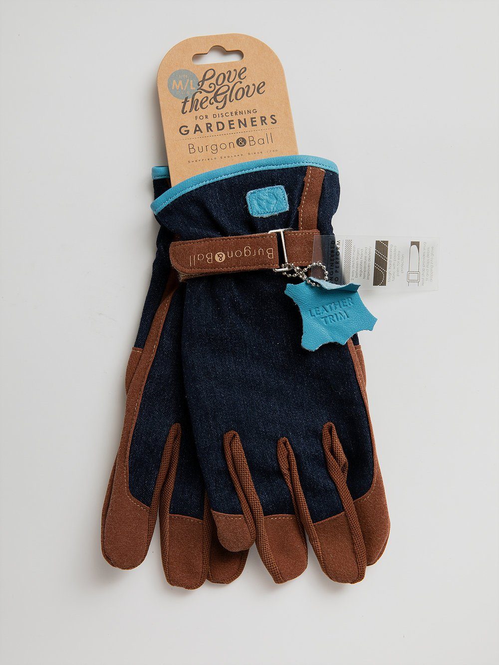 Gardening Glove - Blue Denim Women Gloves Burgon &amp; Ball 