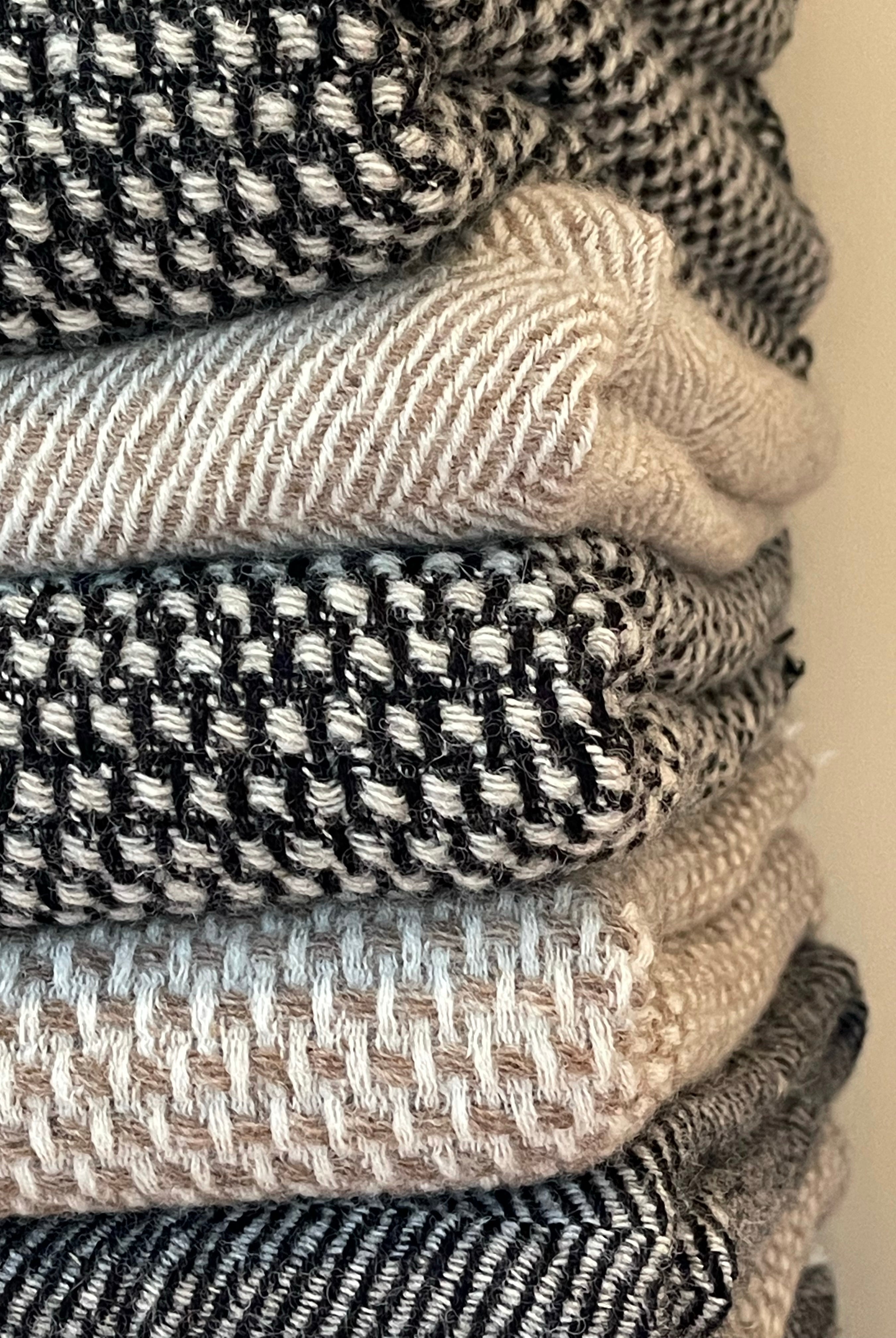 Woolen blanket - Black Herringbone - Cigale et Fourmi