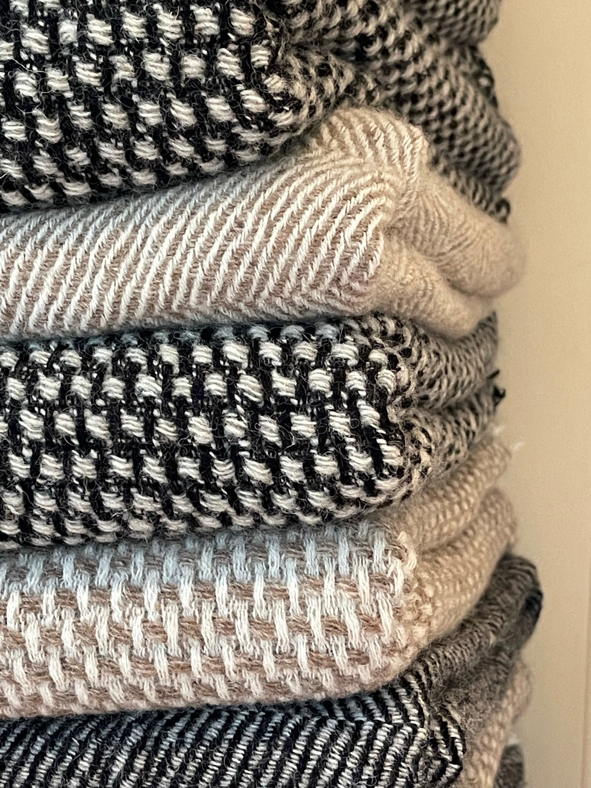 Woolen blanket - Black Herringbone - Cigale et Fourmi