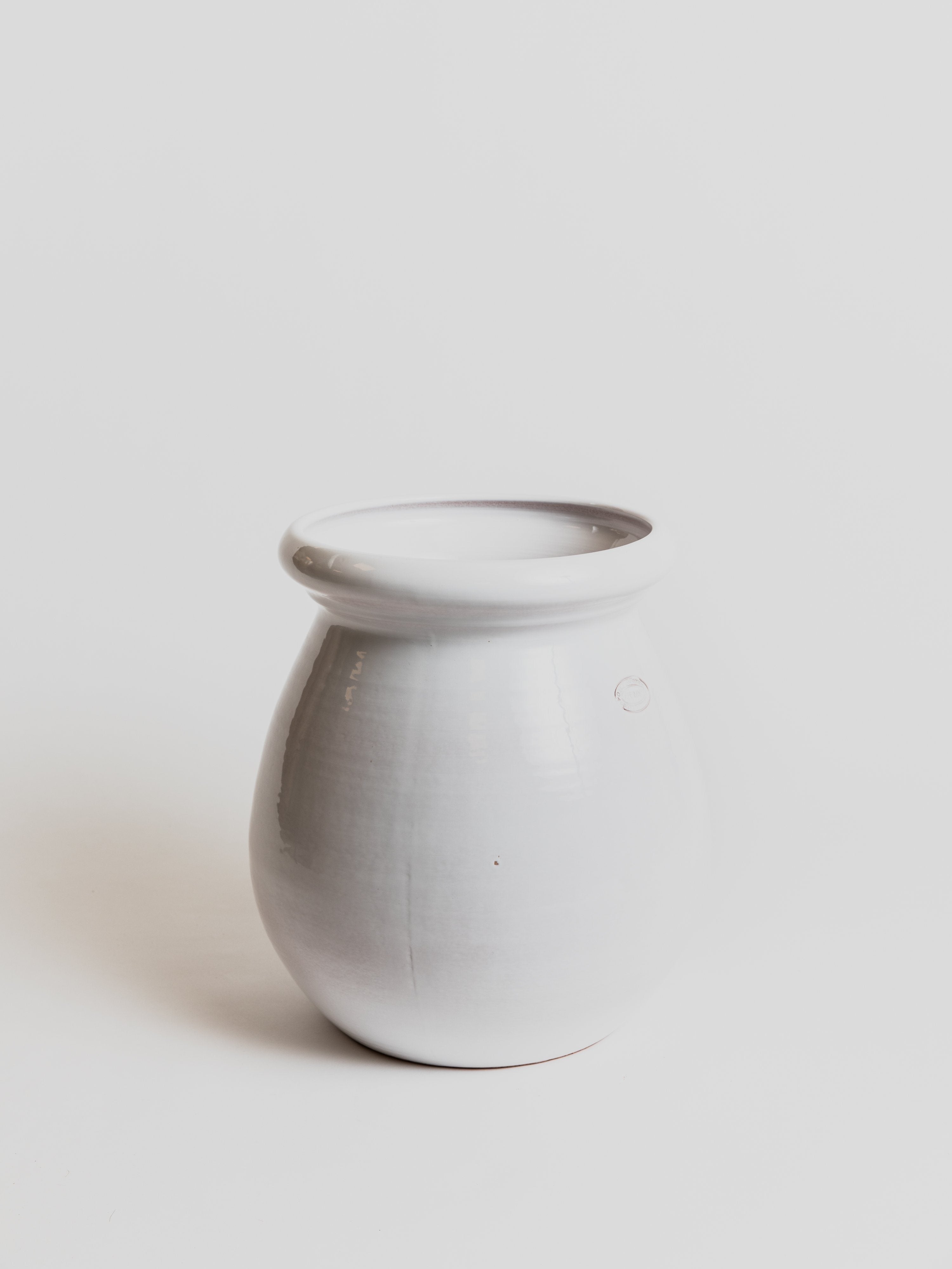 Jarre Provencale - Lisse Emaille Blanc Pottery Goicoechea