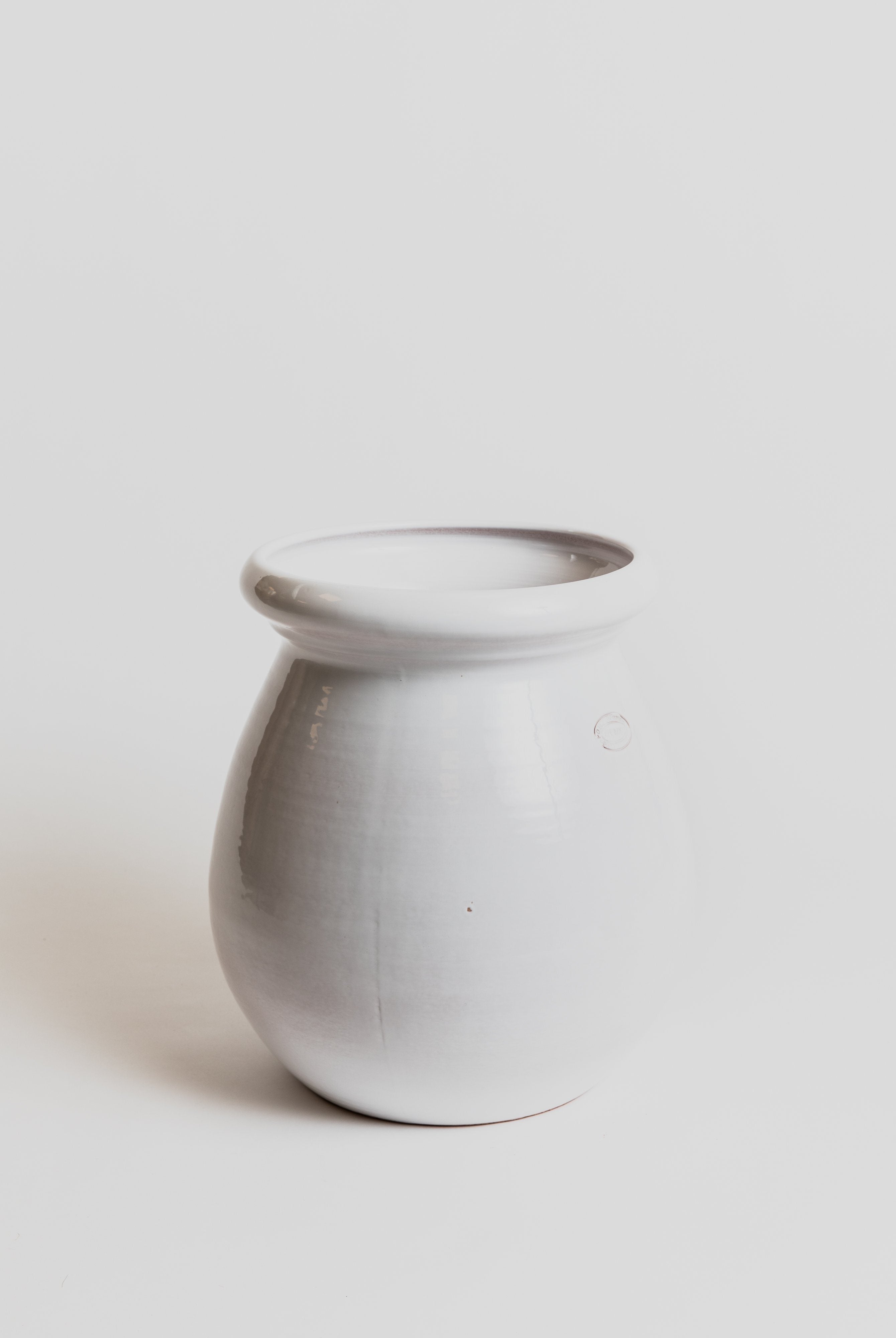 Jarre Provencale - Lisse Emaille Blanc Pottery Goicoechea