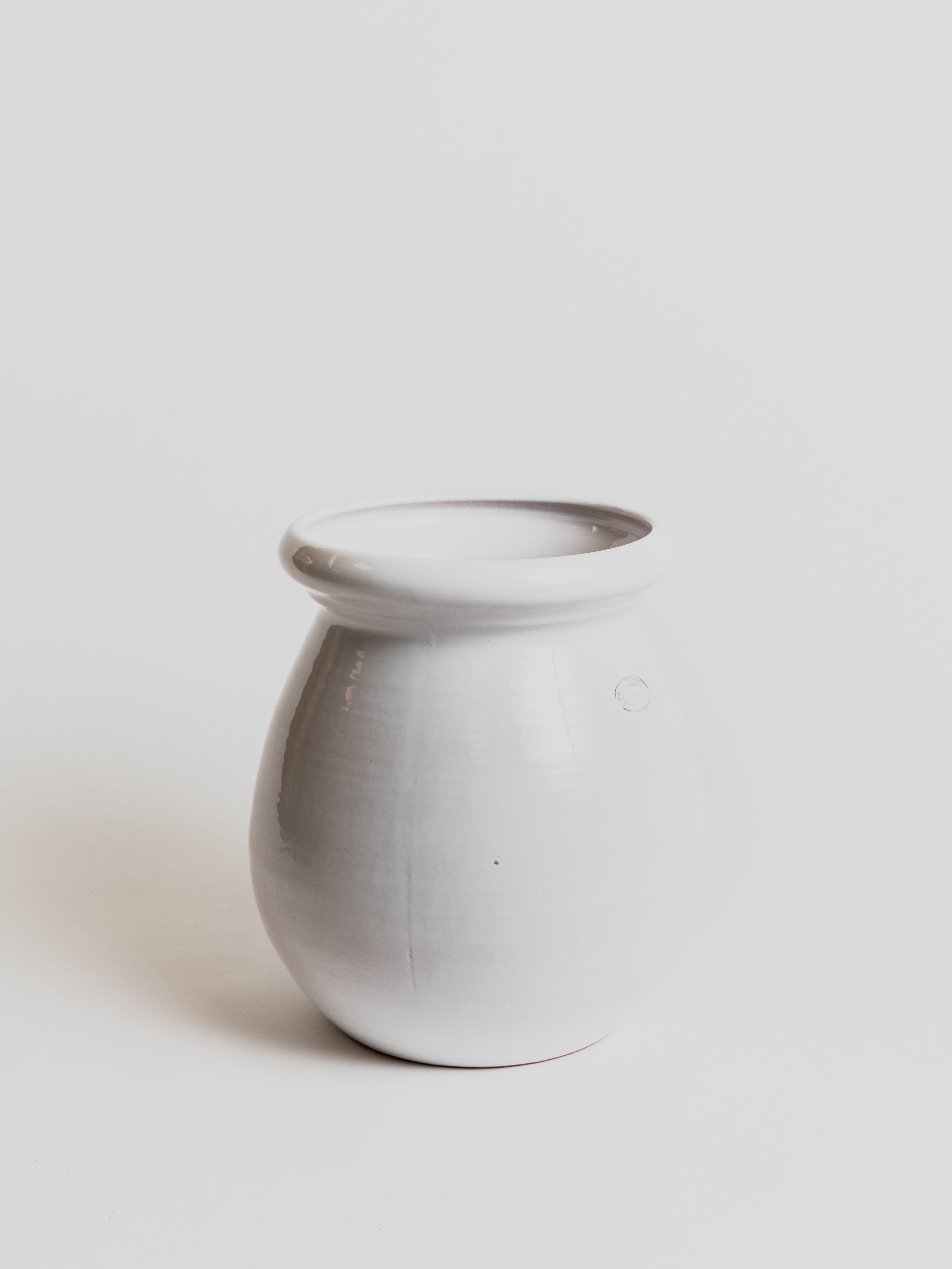 Jarre Provencale - Lisse Emaille Blanc Pottery Goicoechea
