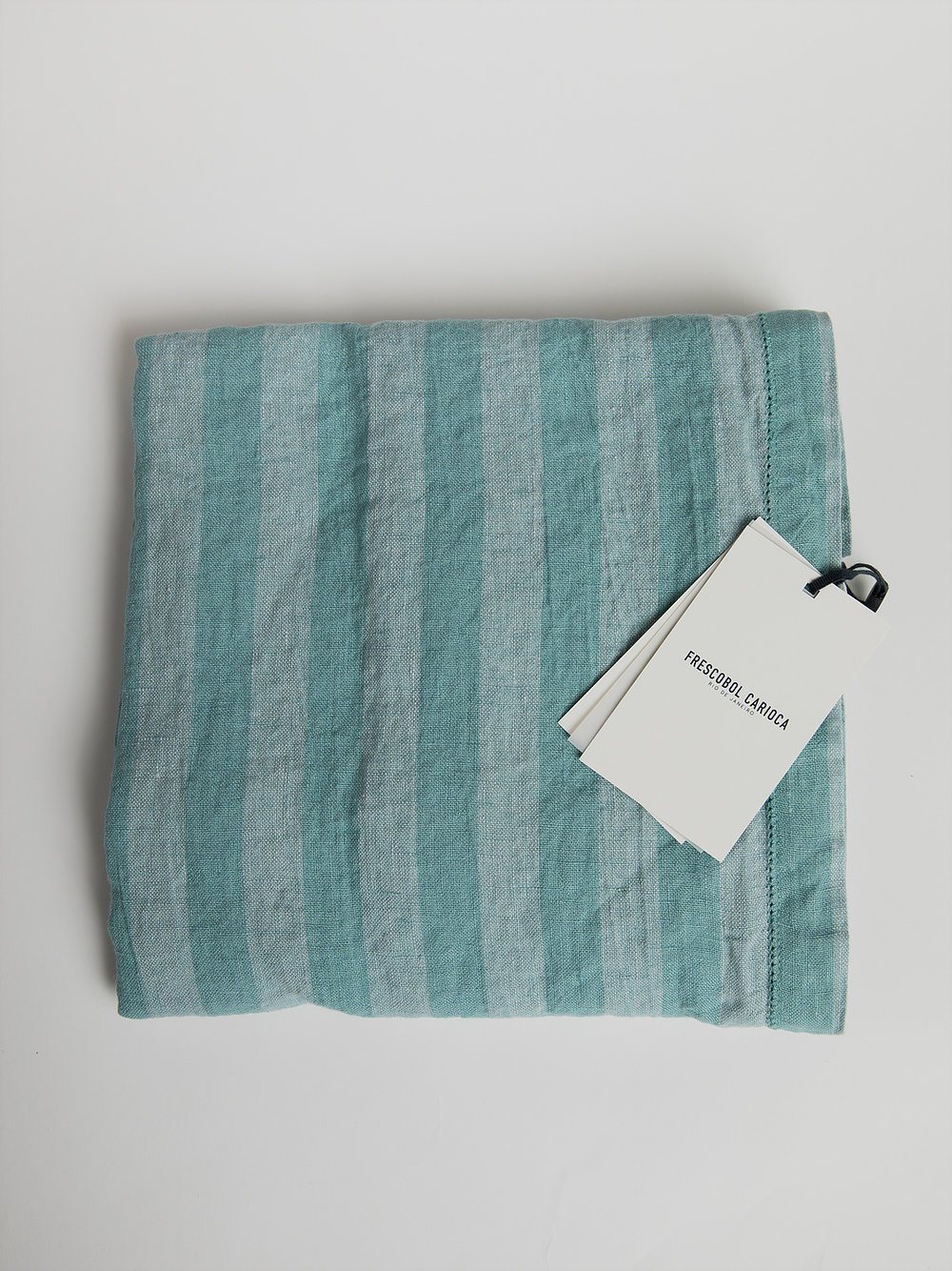 Linen Beach Towel - Reef Green / Tonal Towel Frescobol Carioca
