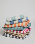 Linen Beach Towel - Reef Green / Tonal Towel Frescobol Carioca
