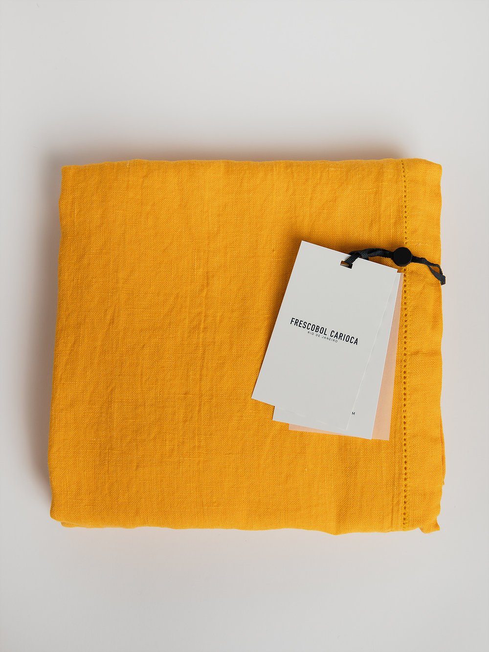 Linen Beach Towel - Yellow Towel Frescobol Carioca 