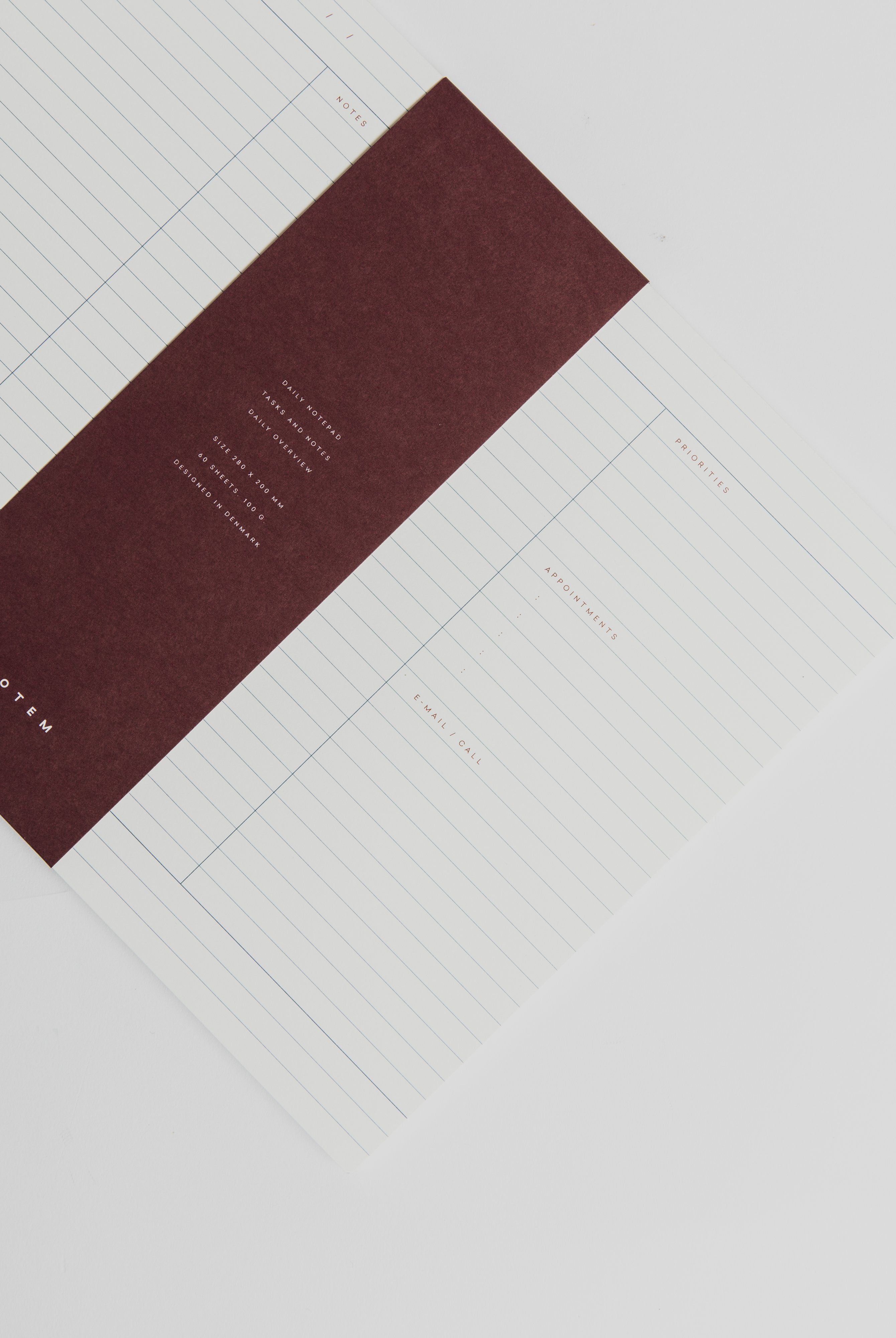 MILO Daily Planner Notepad Notepads Notem