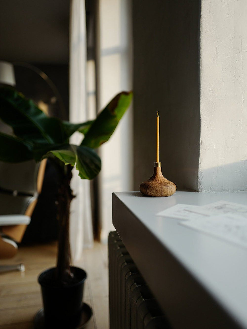 Oak Candle Holder Candle OVO