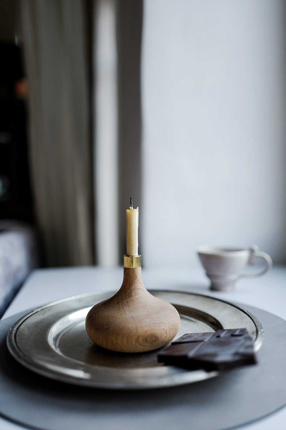 Oak Candle Holder Candle OVO