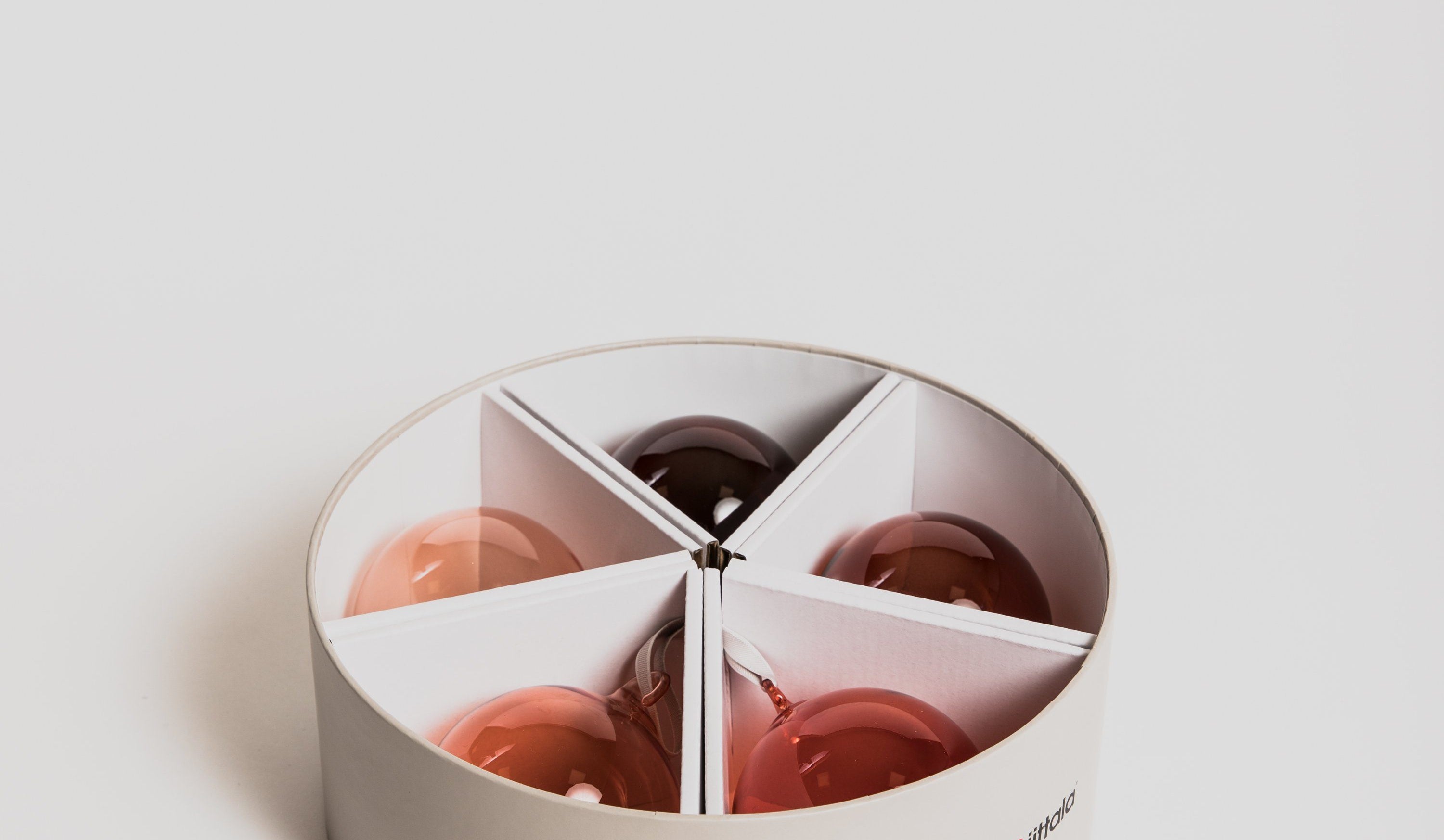 Red Glass ball - set of 5 Accessories Iittala