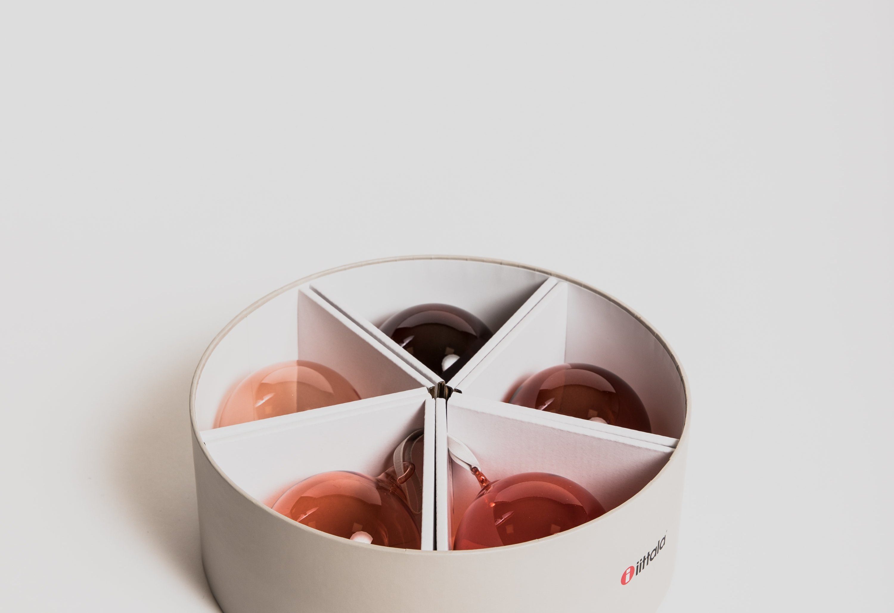Red Glass ball - set of 5 Accessories Iittala