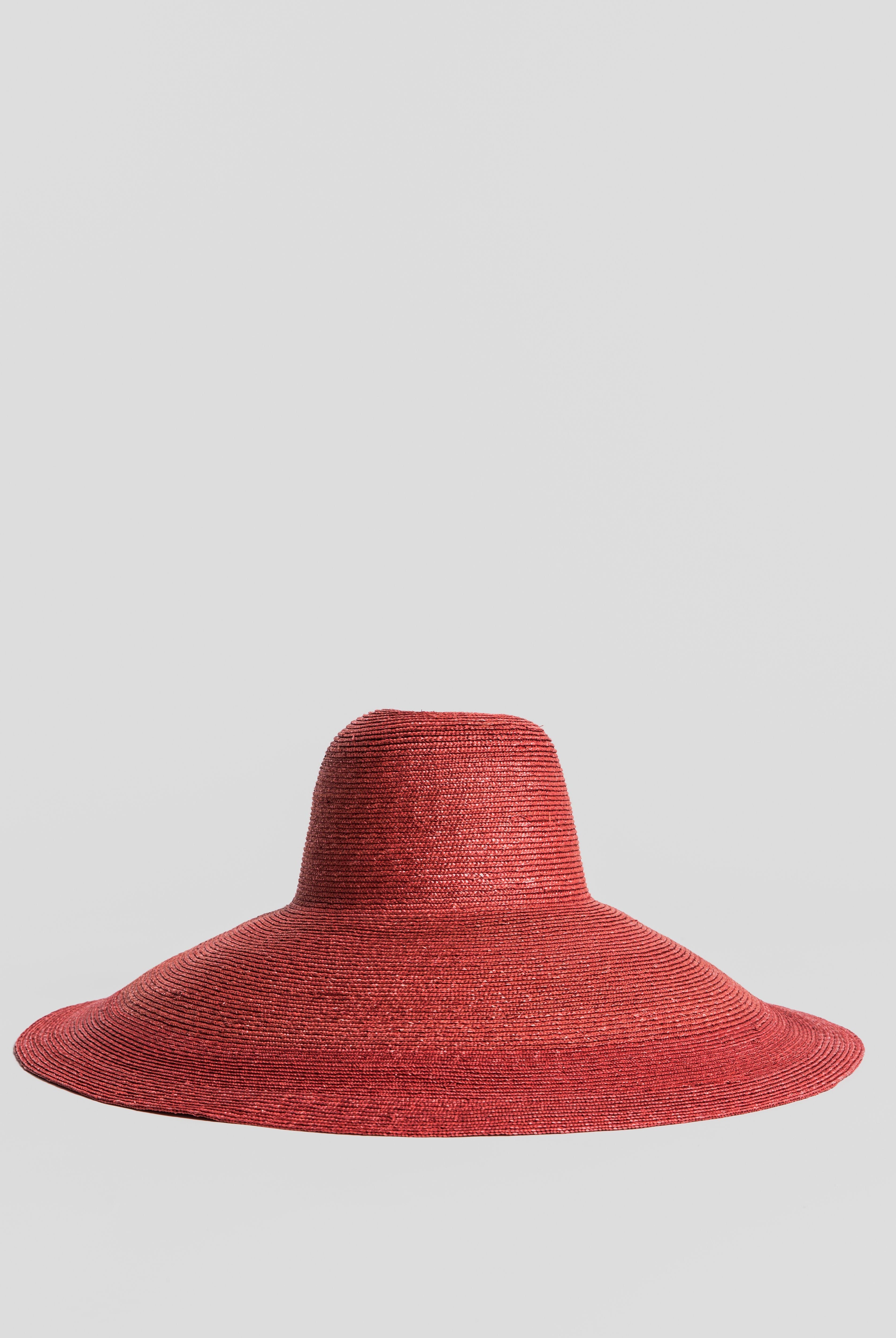 Straw Hat - Braided Capeline Wide Red Hats éN Hats