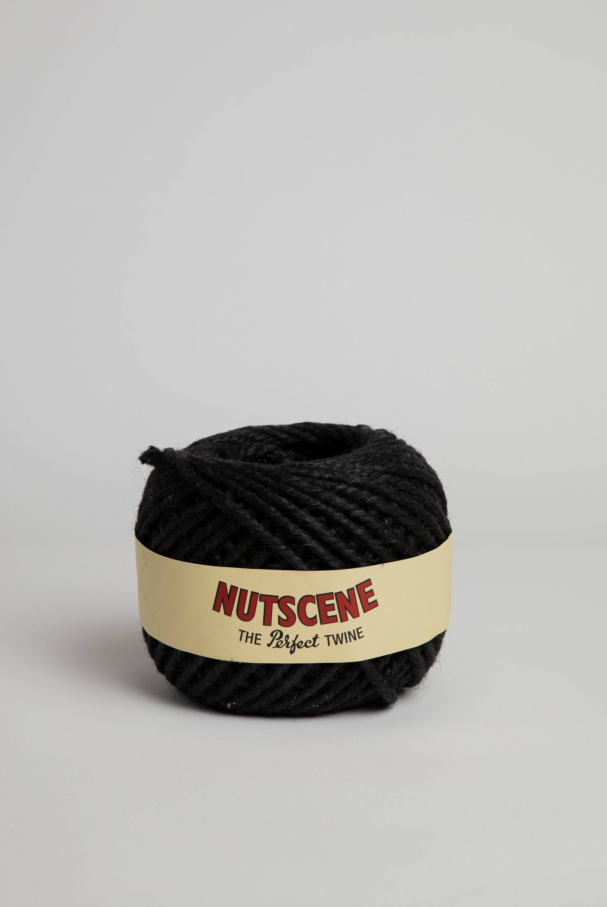 Thick Chunky Twine Ball - Black Jute Twine Nutscene