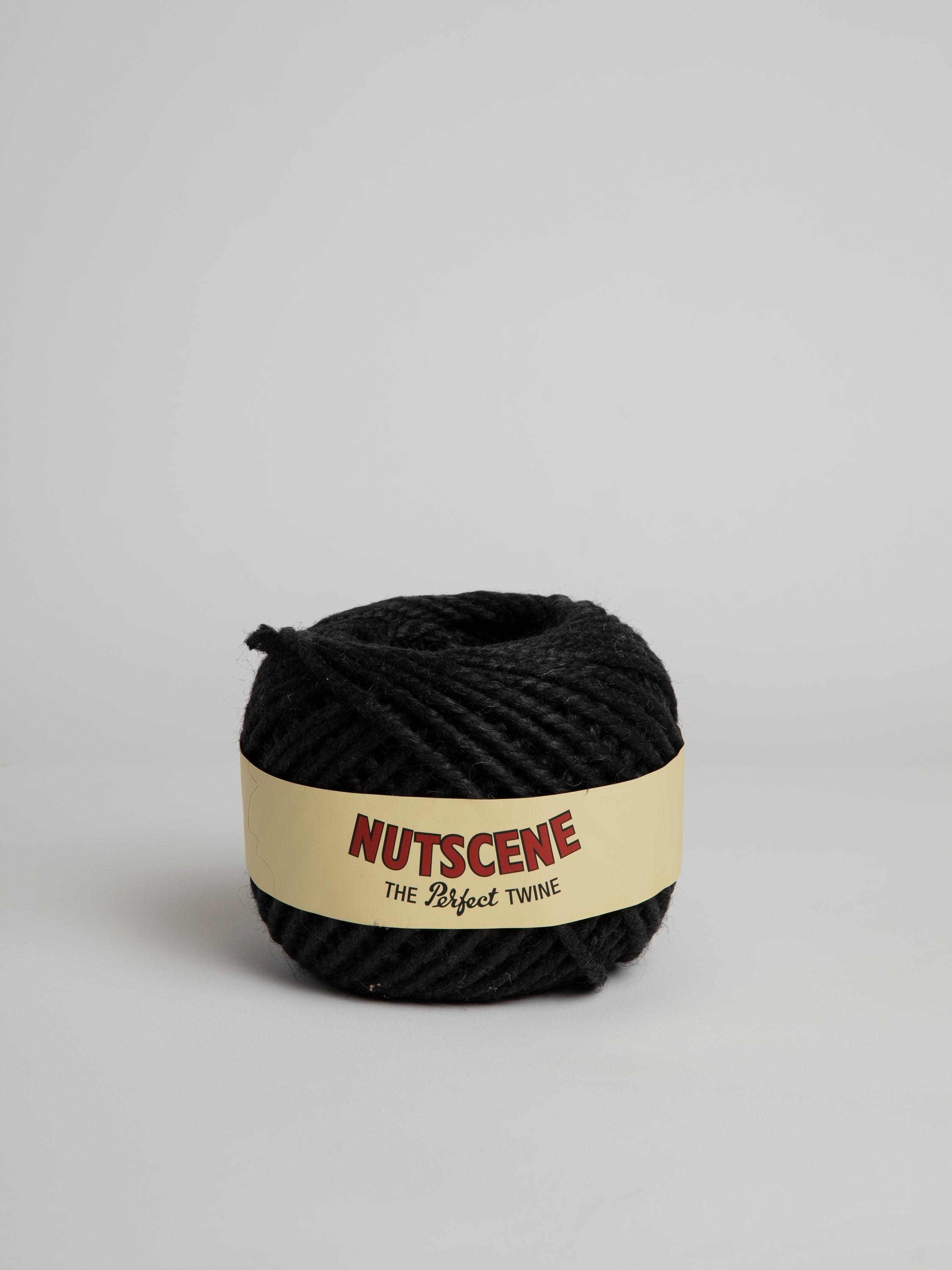 Thick Chunky Twine Ball - Black Jute Twine Nutscene
