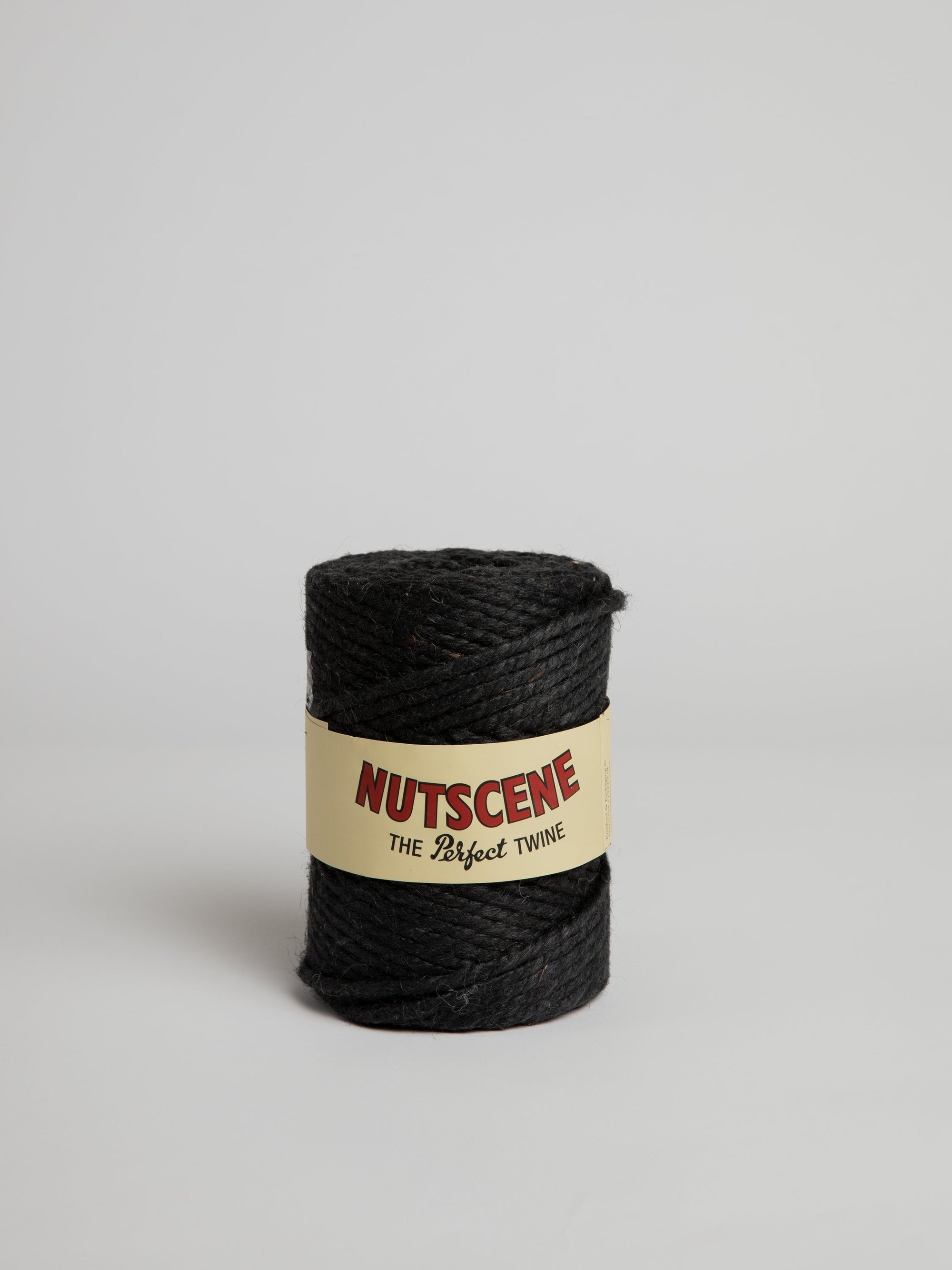 Thick Chunky Twine Spool - Black Jute Twine Nutscene 