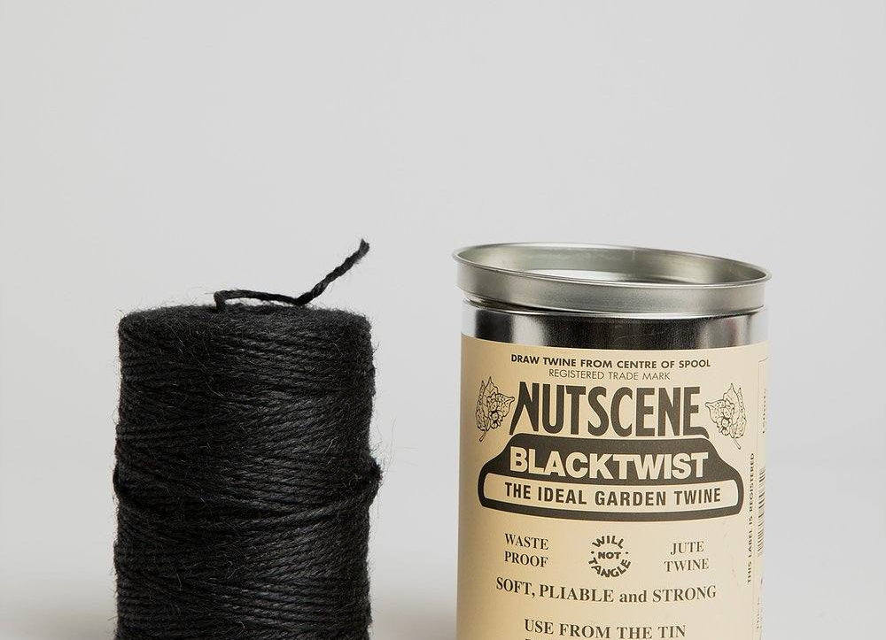 Tin of Twine - Black Jute Twine Nutscene
