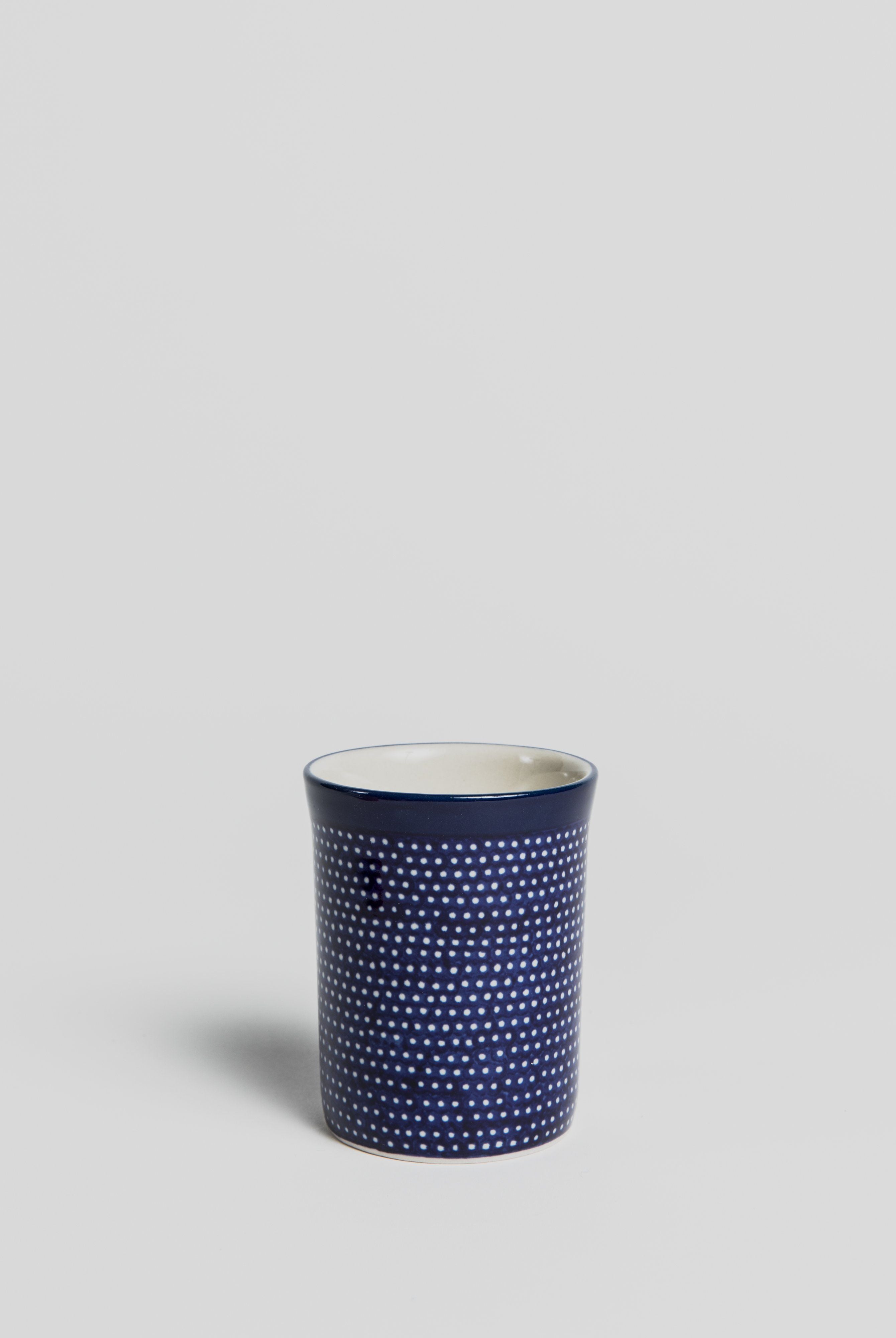 Toothbrush Mug - Blue with dots Shaving Mug Redecker