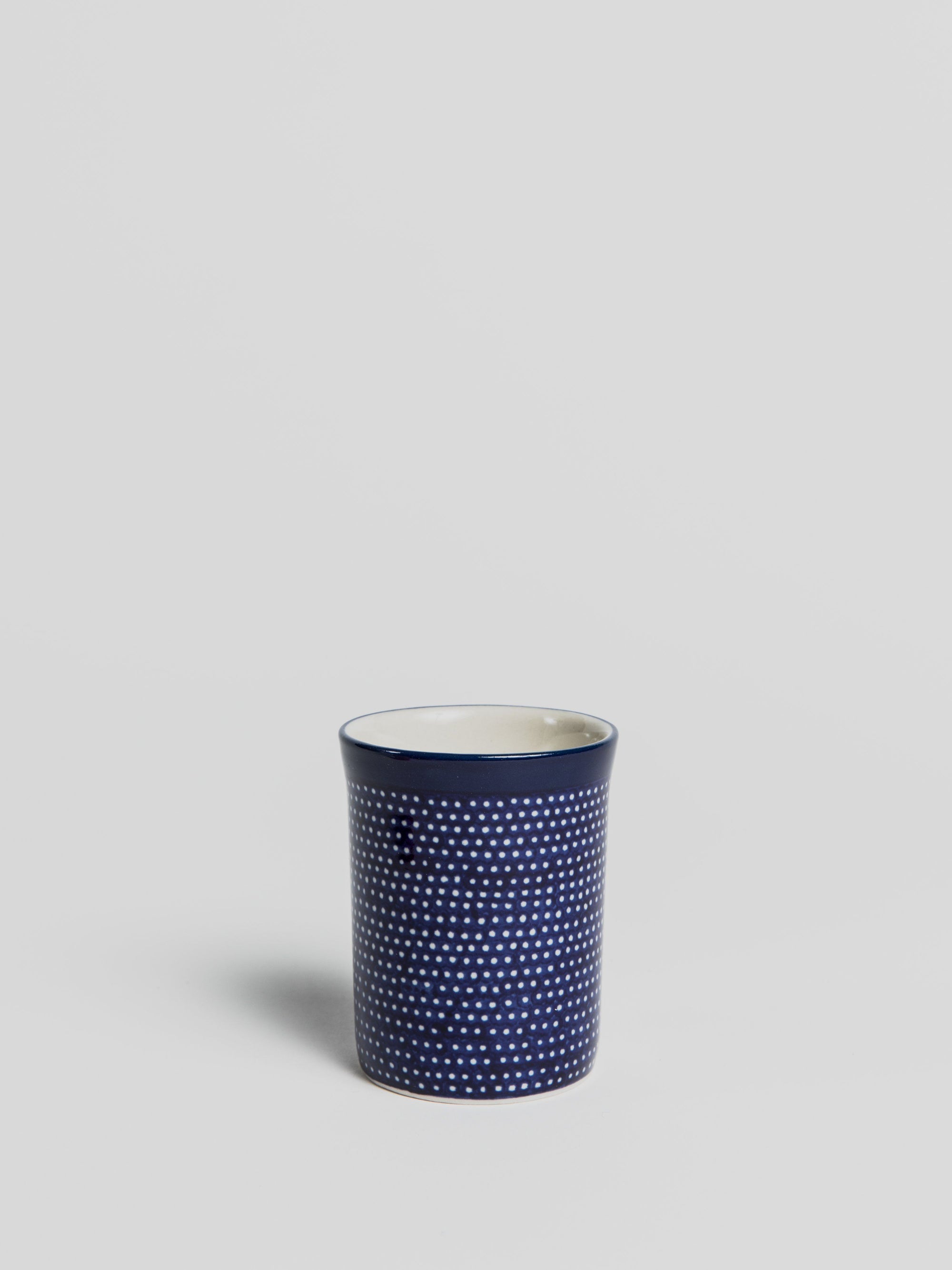 Toothbrush Mug - Blue with dots Shaving Mug Redecker