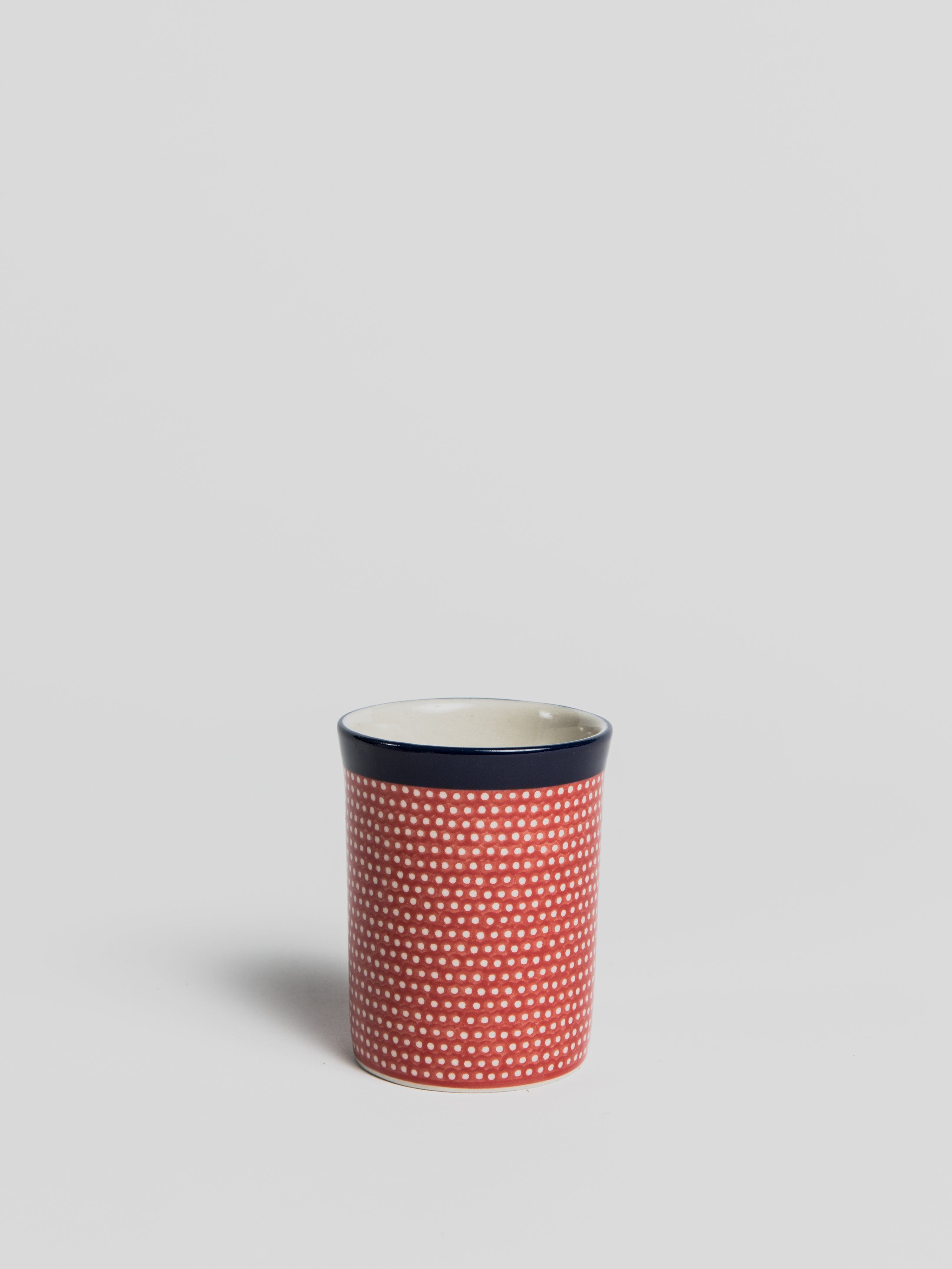 Toothbrush Mug - Red with dots Shaving Mug Redecker
