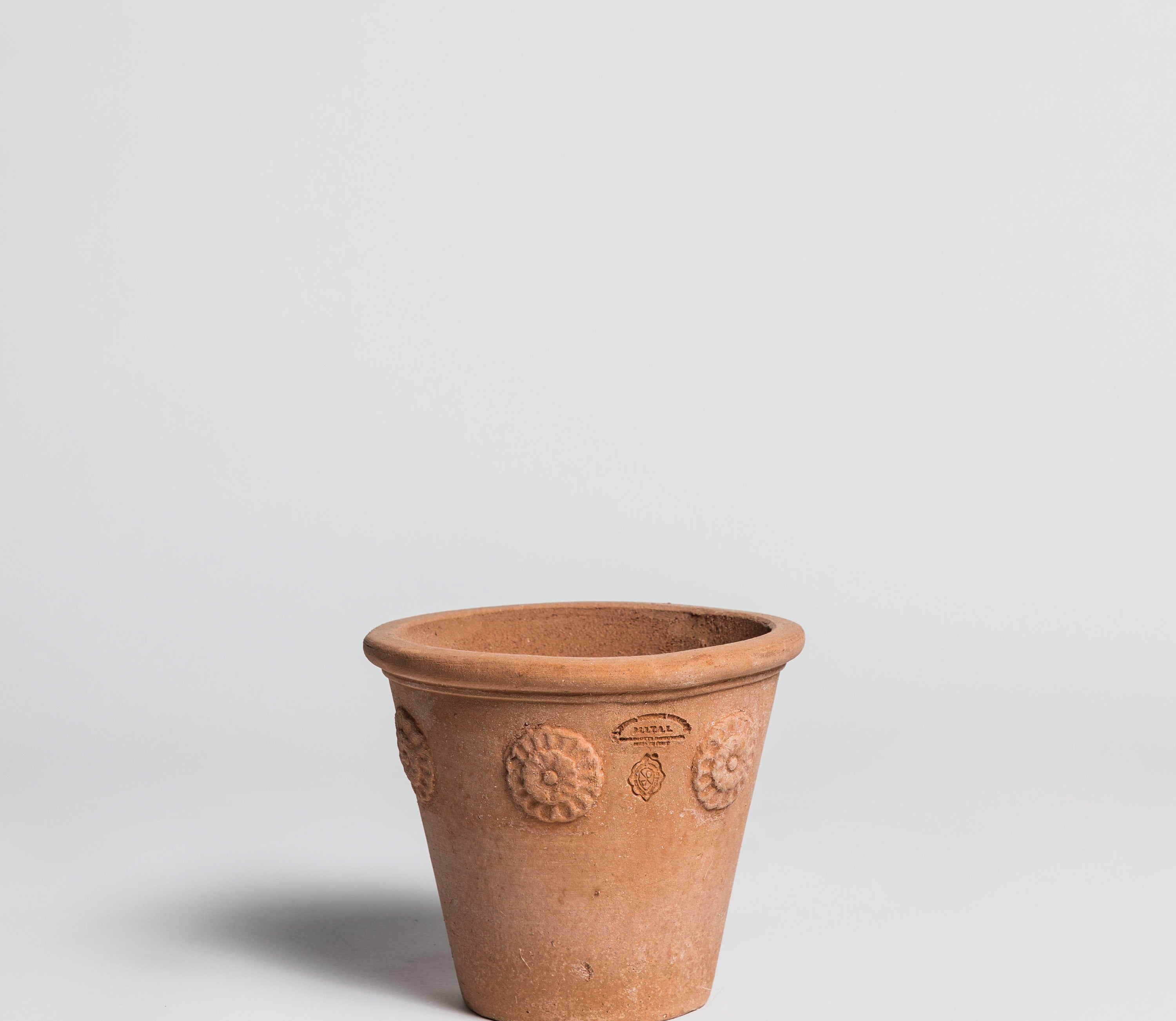Vasetto Con Rosette - Terracotta Pottery M.I.T.A.L