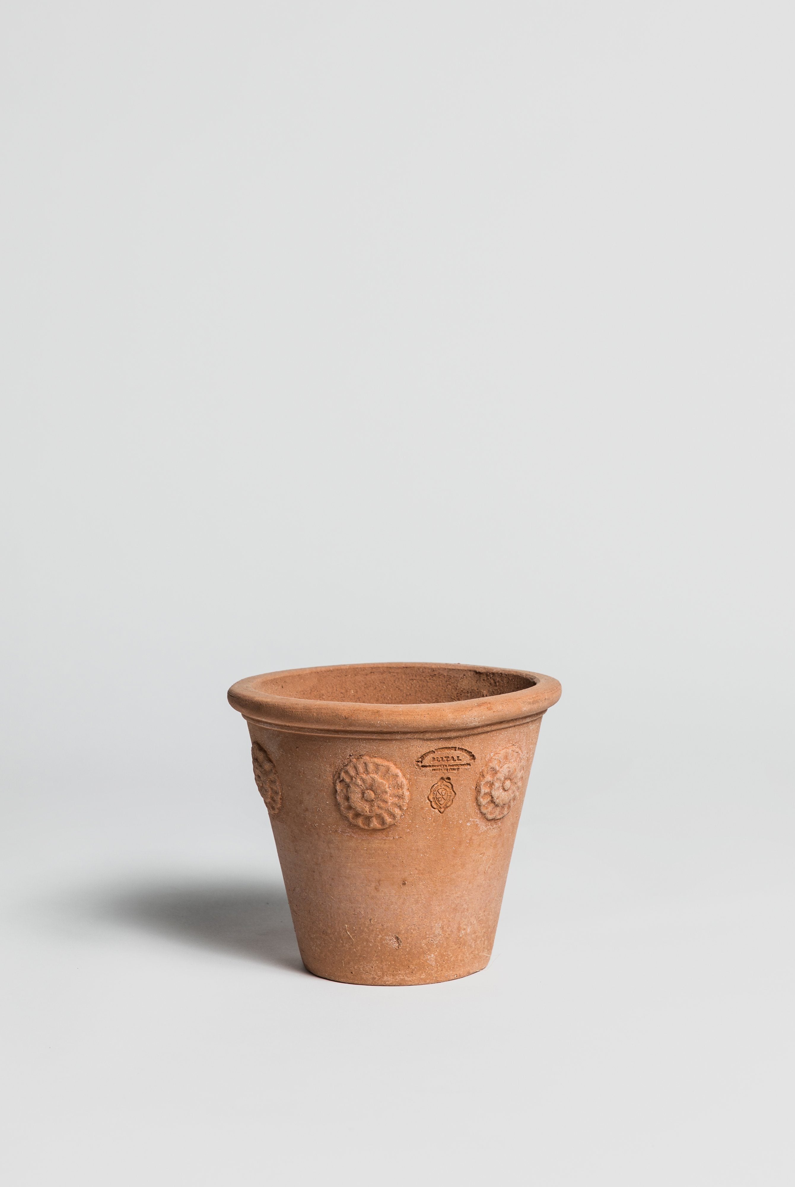 Vasetto Con Rosette - Terracotta Pottery M.I.T.A.L