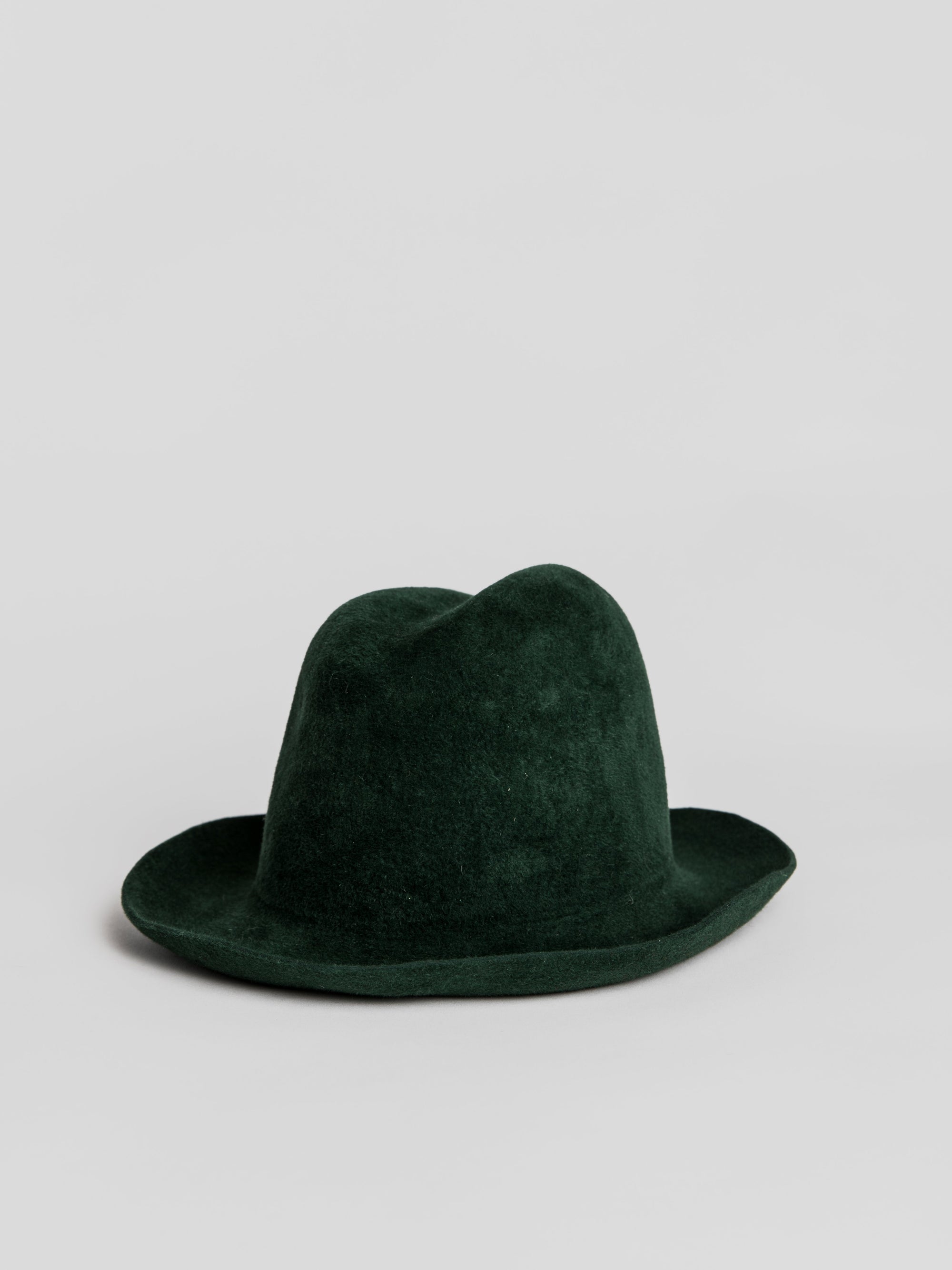 Wool Felt Hat - Fedora Curvy Green Hats éN Hats