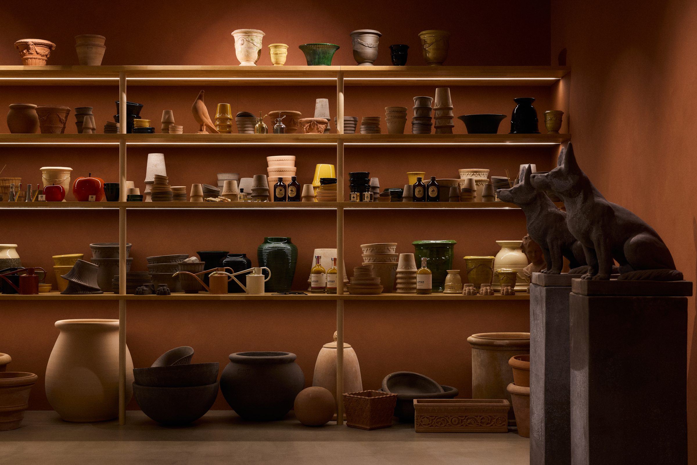 Ceramics on display in the Espoo gallery