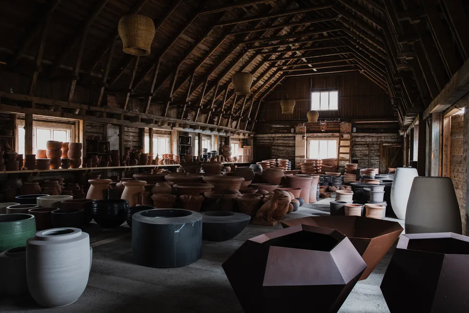Winter in the pot barn