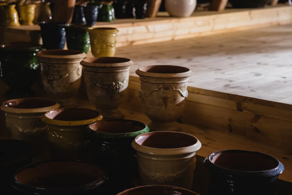 Pots on the shelf