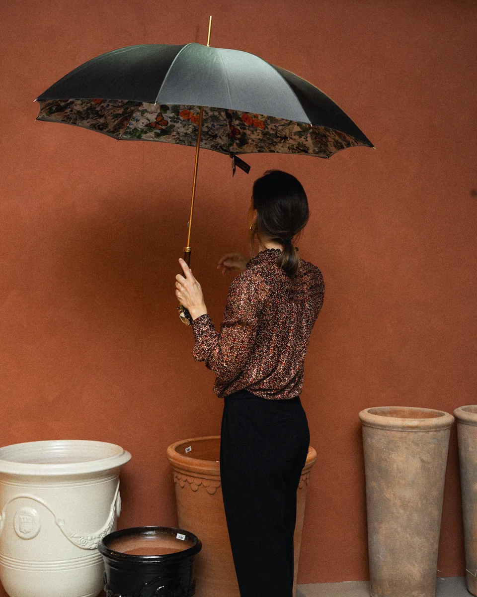 Umbrellas and pots