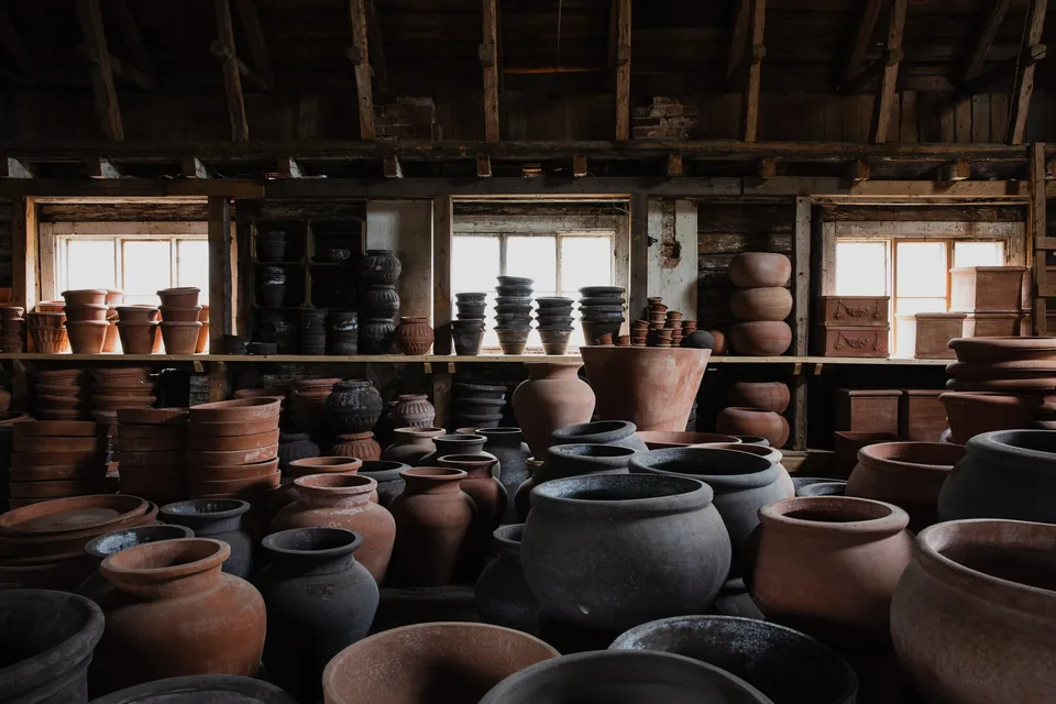 The pottery showroom