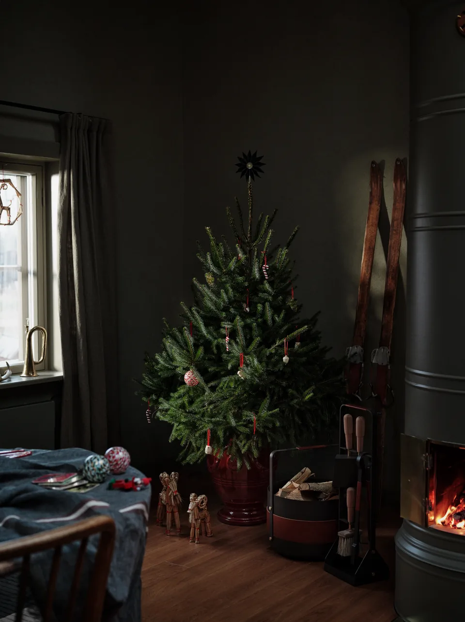 Christmas by the fire