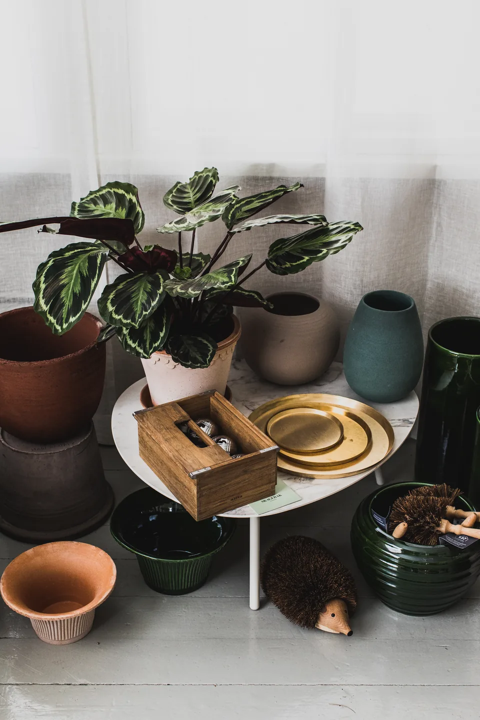 Pots on the table