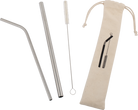 Steel straw set of 2- in a cotton bag — original