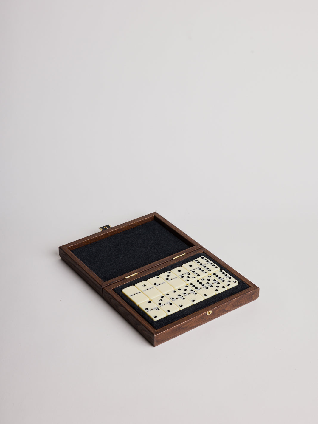 Domino Set in Dark brown Wooden Case - Cigale &  Fourmi