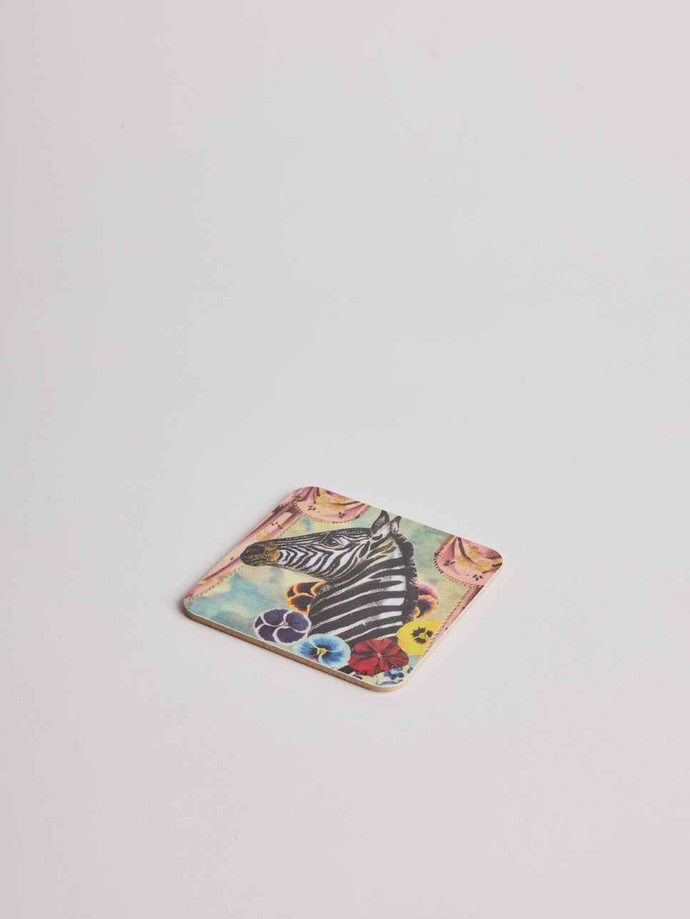 Coaster - Zebra and Flowers - Cigale &  Fourmi
