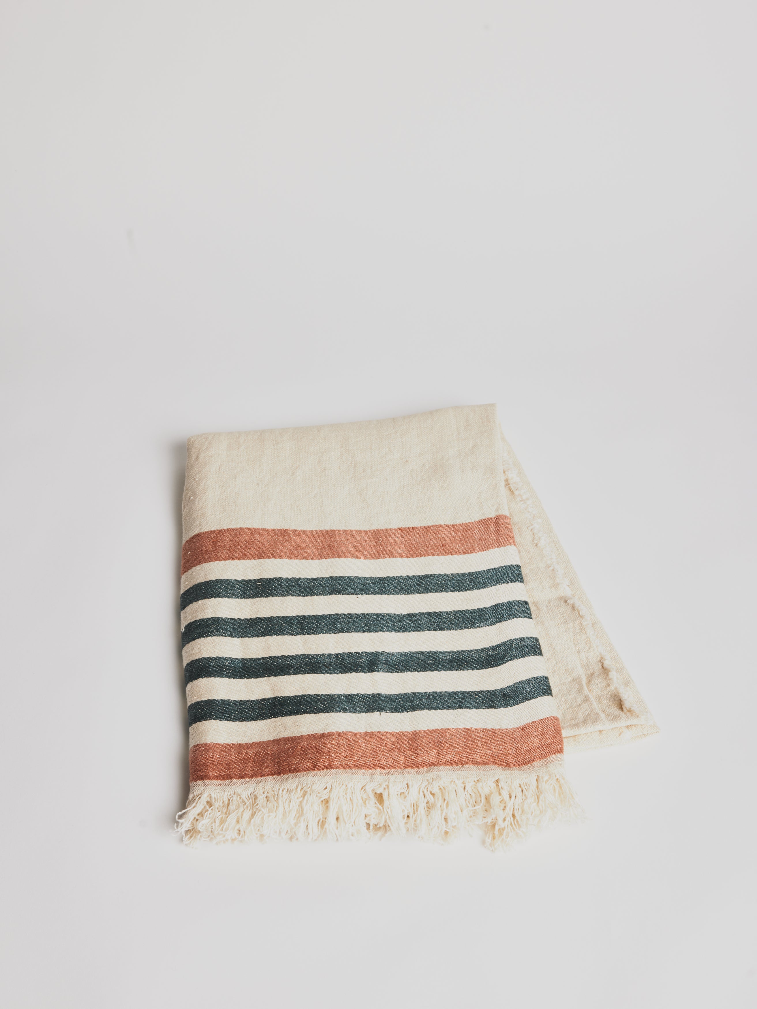 Belgian Linen Towel Fouta - Laguna Verde - Cigale &  Fourmi