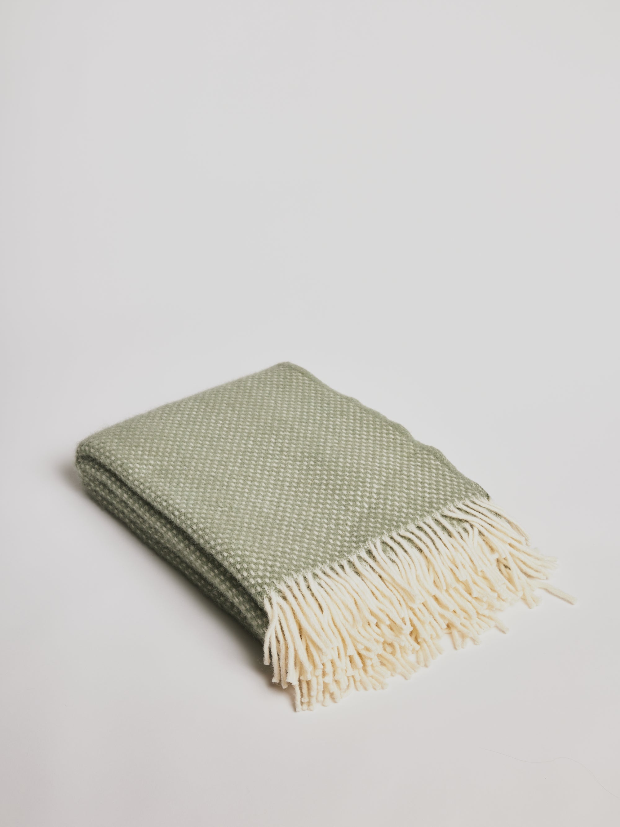 Woolen Blanket - Preppy Dusty Green - Cigale &amp;  Fourmi