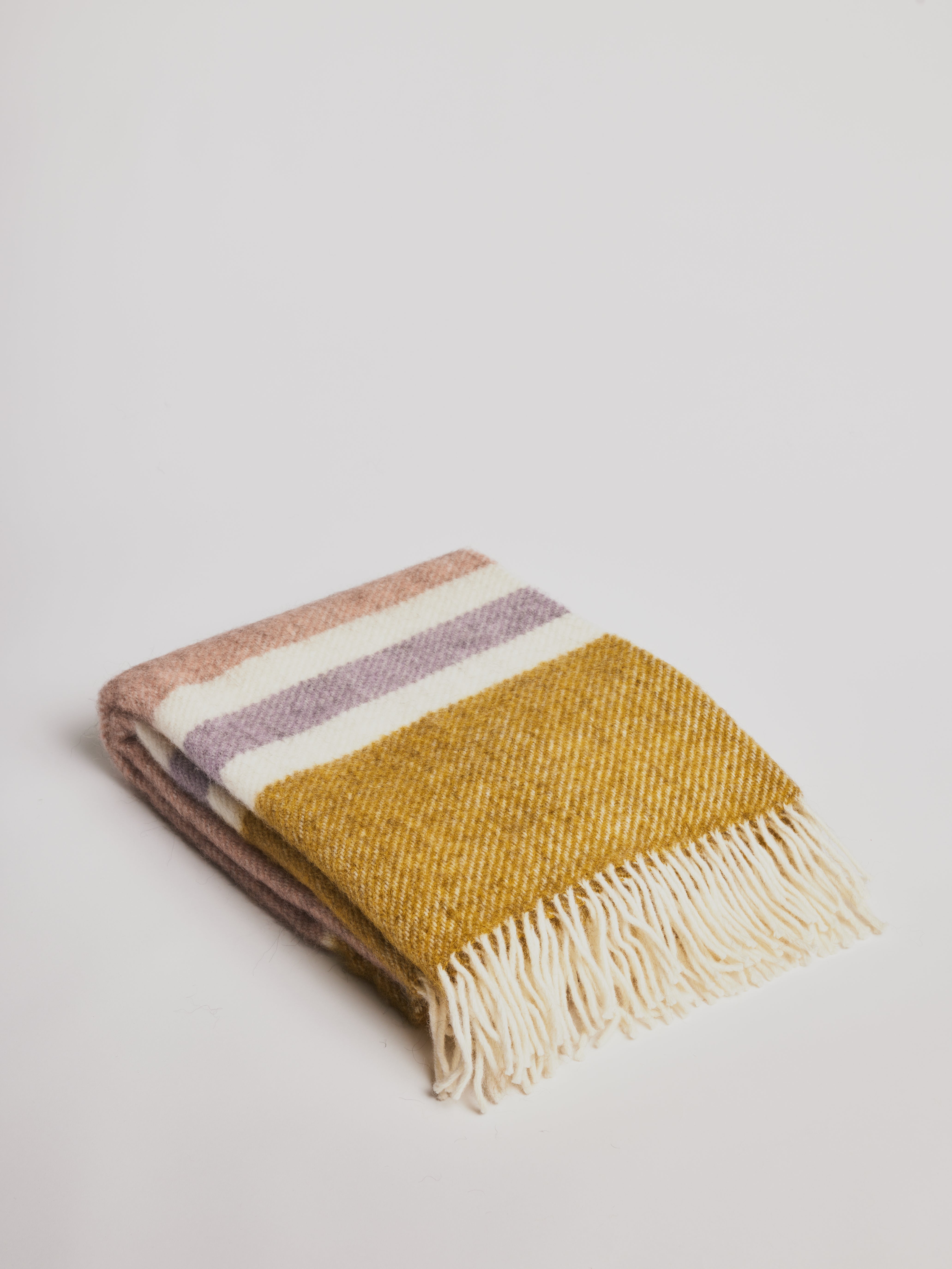 Woolen Blanket - Gotland Stripe Pastell - Cigale &amp;  Fourmi