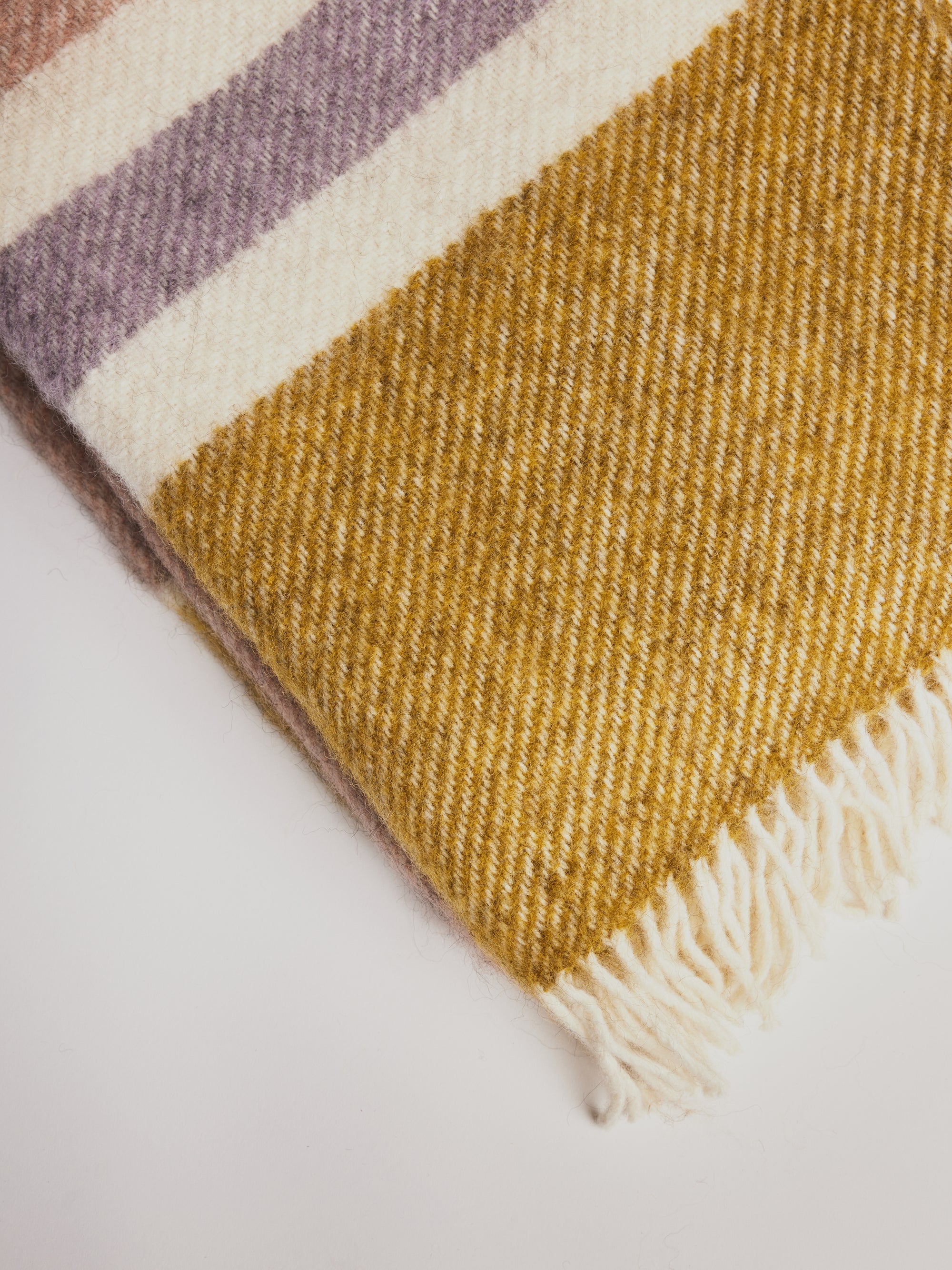 Woolen Blanket - Gotland Stripe Pastell - Cigale &amp;  Fourmi