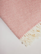 Woolen Blanket - Preppy Misty Rose - Cigale &  Fourmi