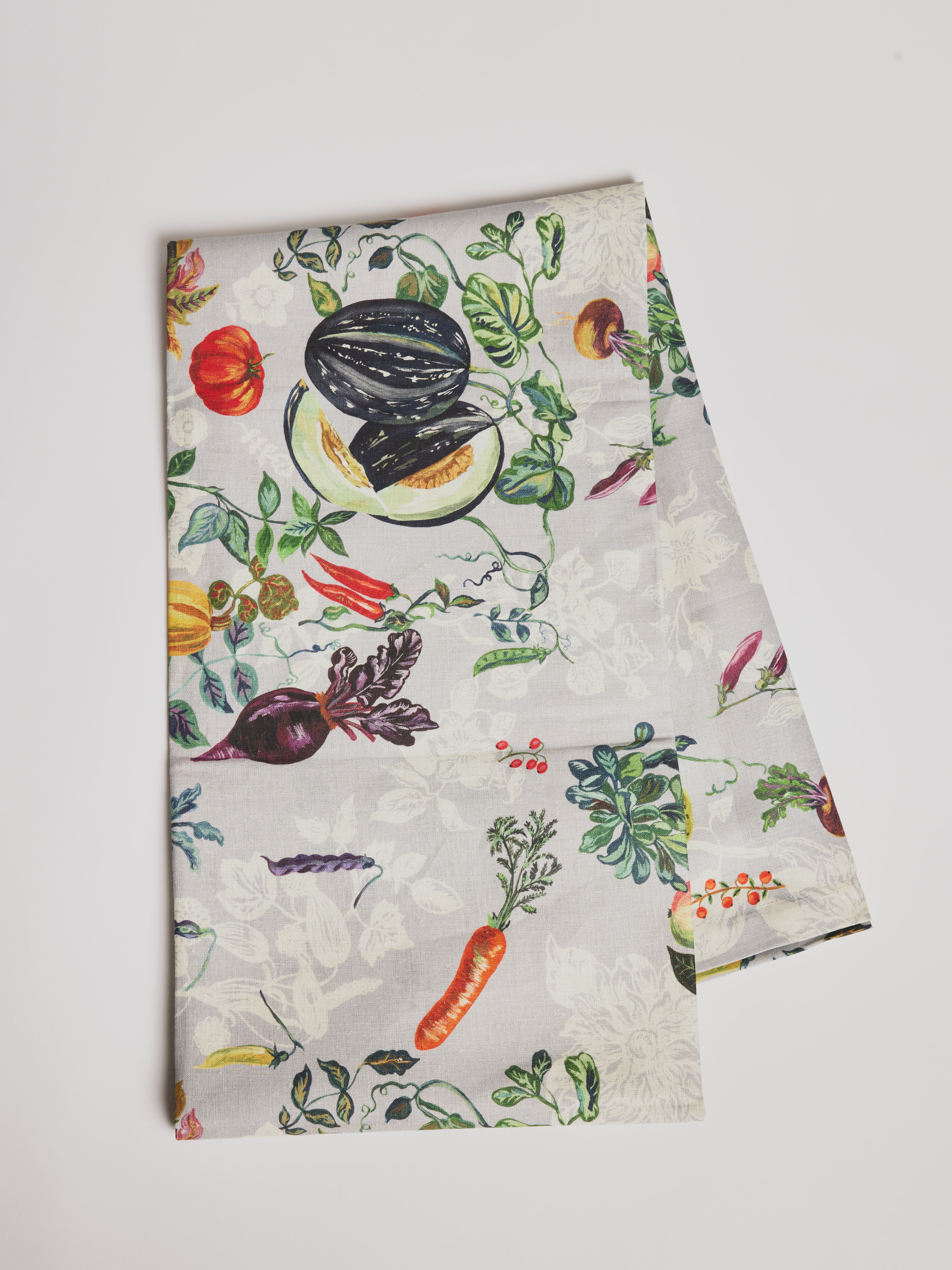 Tablecloth - Veggies/ light grey - Cigale &  Fourmi