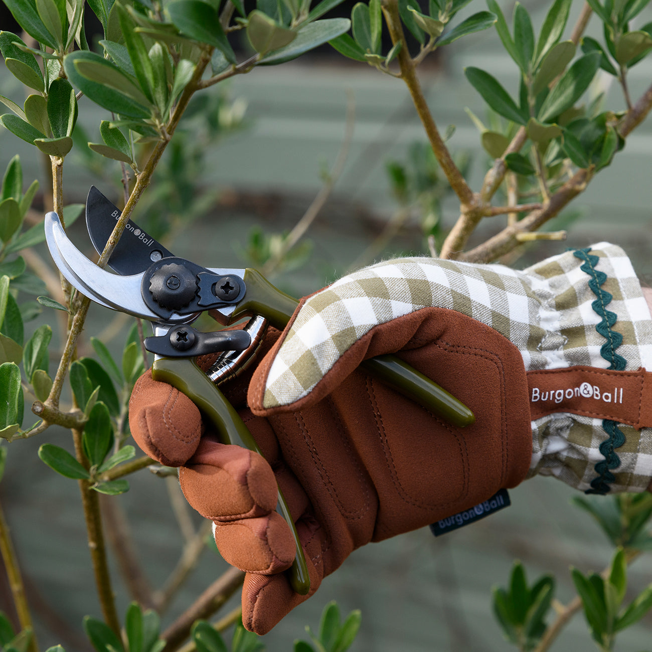 Gardening Glove -  Olive Check