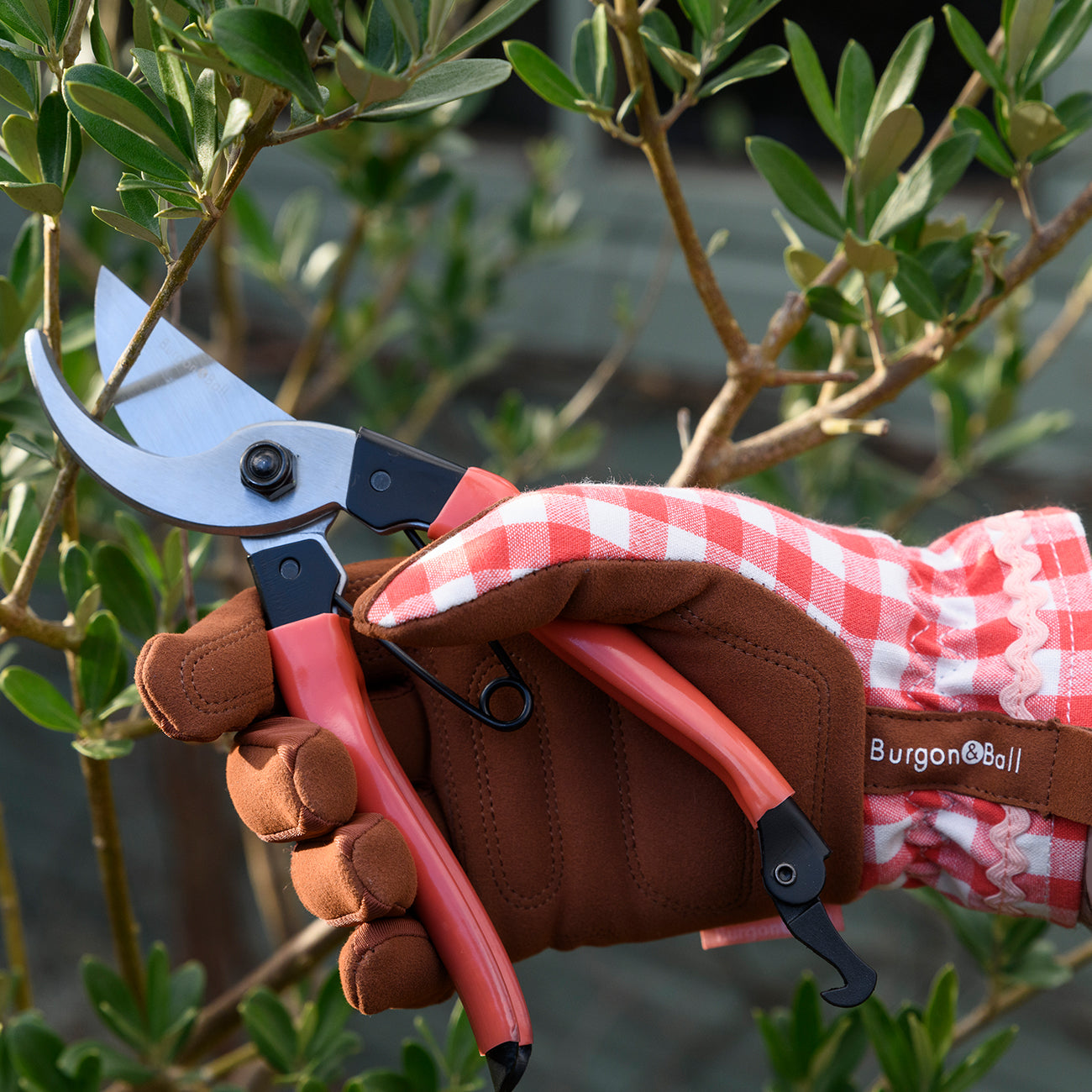 Gardening Glove - Red Check